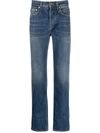 Givenchy Mild Stonewashed Straight Jeans In Blue