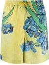 Daily Paper Drawstring Floral-print Swim Shorts In Yellow