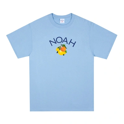 Pre-owned Noah  Citrus Core Logo Tee Light Blue