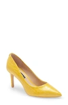 Karl Lagerfeld Royale Pump In Yellow/ Yellow Leather