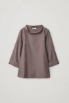 Cos Stand-up Collar Top In Purple