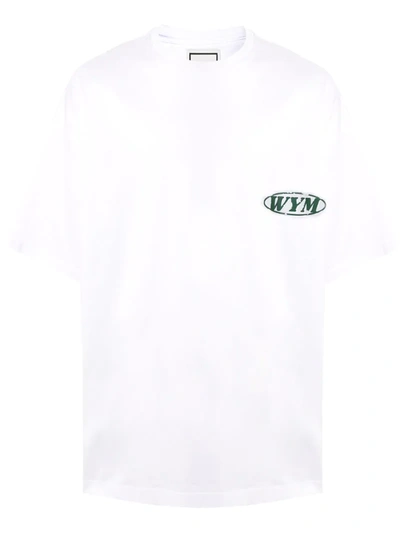 Wooyoungmi Paradise Is Waiting Logo T-shirt In White