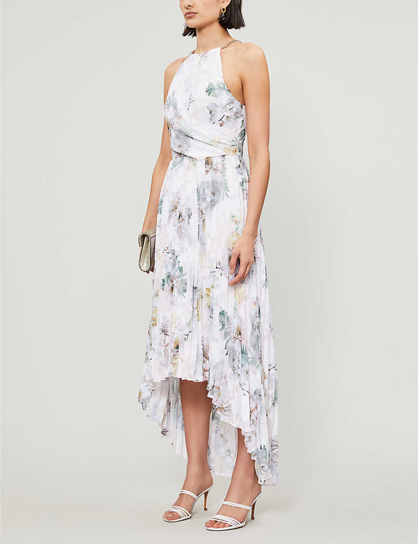 Ted Baker Daniiey Woodlandprint Chiffon Maxi Dress In Plpink ModeSens