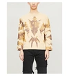 Youths In Balaclava Inkblot Print Cotton Long-sleeve T-shirt In Brown