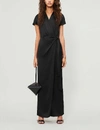 Vanessa Cocchiaro The Lady Wrap-over Woven Maxi Dress In Black