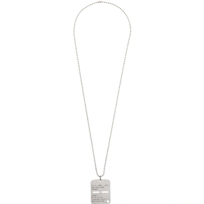 Alyx Silver Military Tag Necklace In 002 Silver