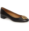 Tory Burch Chelsea Medallion Ballet Flats In Perfect Black