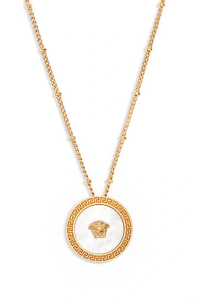 Versace Icon Medusa Goldtone Pendant Necklace