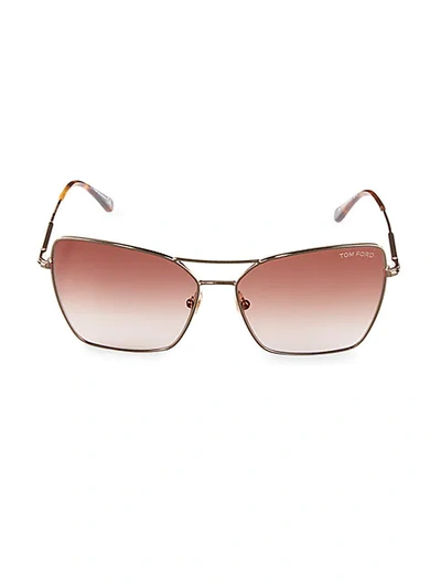 Tom Ford 61mm Square Browline Sunglasses