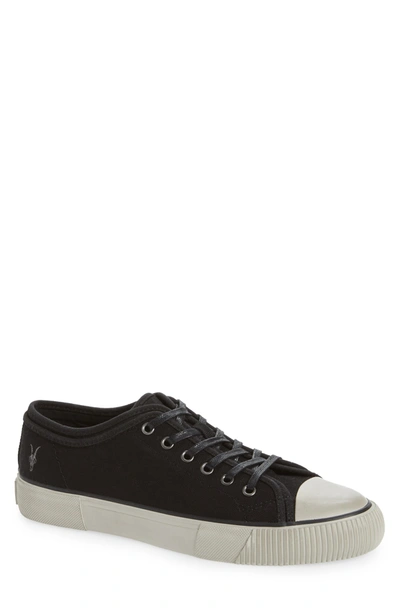 Allsaints Men's Rigg Low-top Canvas Trainers In Black
