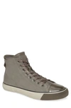 Allsaints Men's Osun Leather High-top Sneakers In Charcoal Gray