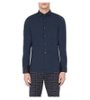 Michael Kors Slim-fit Stretch-cotton Shirt In Midnight