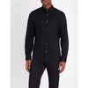 Michael Kors Slim-fit Stretch-cotton Shirt In Nero