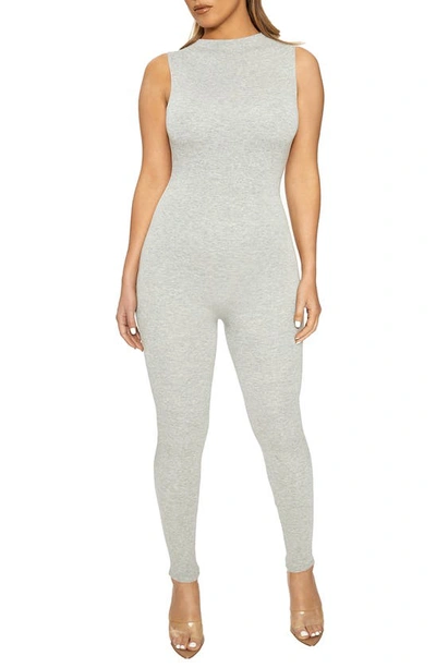Naked Wardrobe The Nw Sleeveless Jumpsuit In Heather Grey