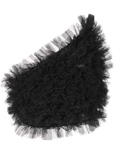 Comme Des Garçons Ruffled Tulle Harness In Black