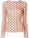 Marine Serre All-over Print Jumper In Brown