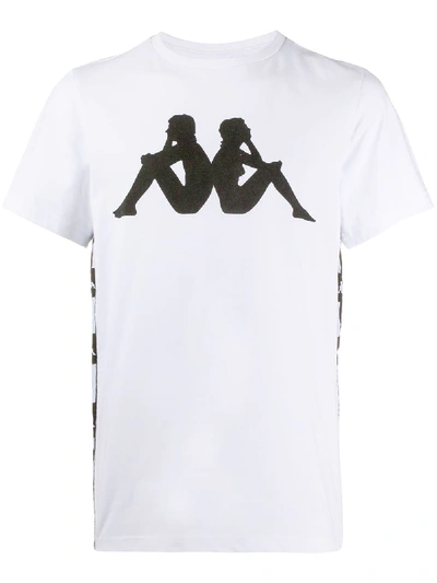 Kappa White T-shirt With Side Bands