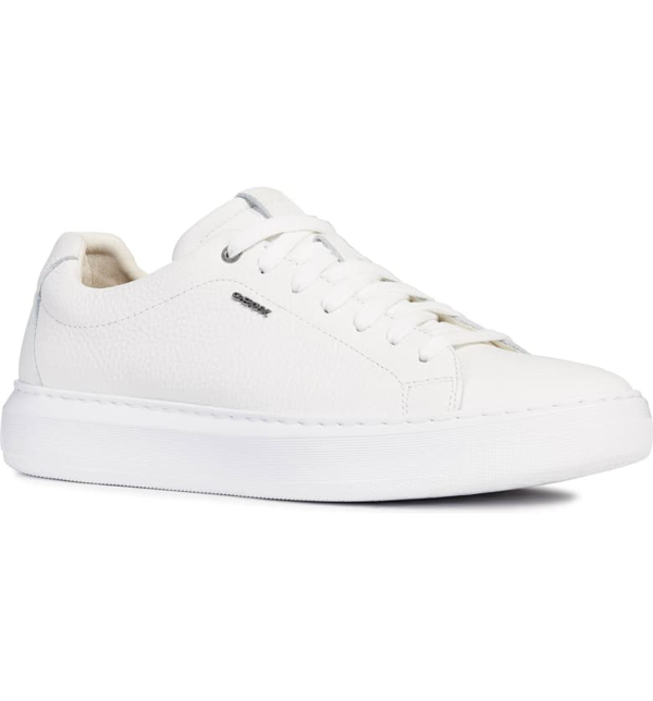 geox deiven leather trainers