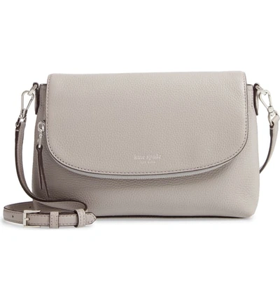 Kate Spade Large Polly Leather Crossbody Bag In True Taupe