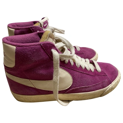 Pre-owned Nike Blazer Trainers In Pink