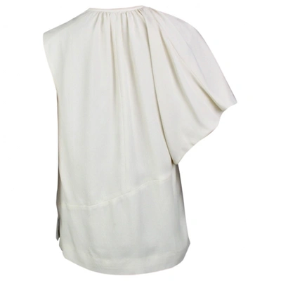 Pre-owned Balenciaga Silk Blouse In White