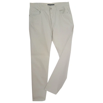 Pre-owned Valentino Straight Jeans In Beige