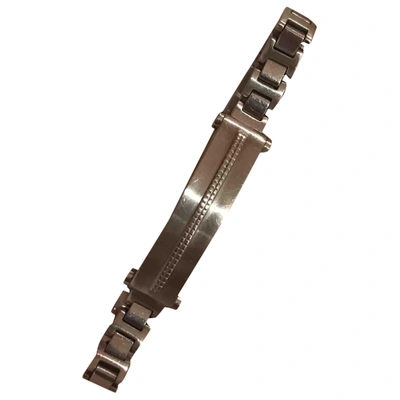 Pre-owned Montblanc Silver Steel Bracelet