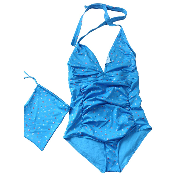 Pre-Owned Ganni Blue Swimwear | ModeSens