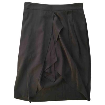 Pre-owned Vanessa Bruno Silk Mid-length Skirt In Black