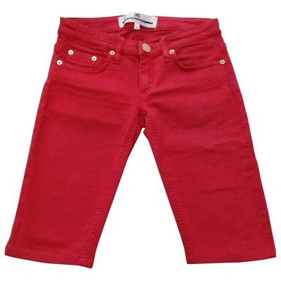 Pre-owned Elisabetta Franchi Short Jeans In Red