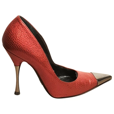 Pre-owned Dolce & Gabbana Patent Leather Heels In Red