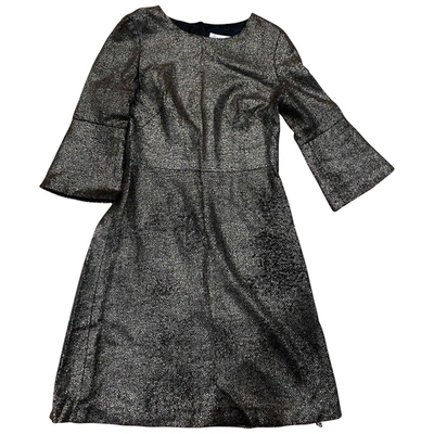 Pre-owned Goat Wool Mini Dress In Metallic
