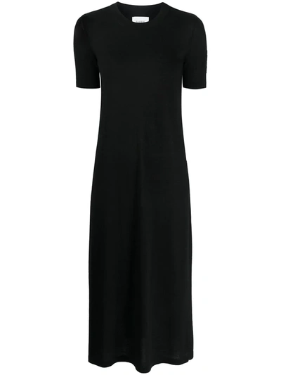 Barrie Knitted Midi Dress In Black