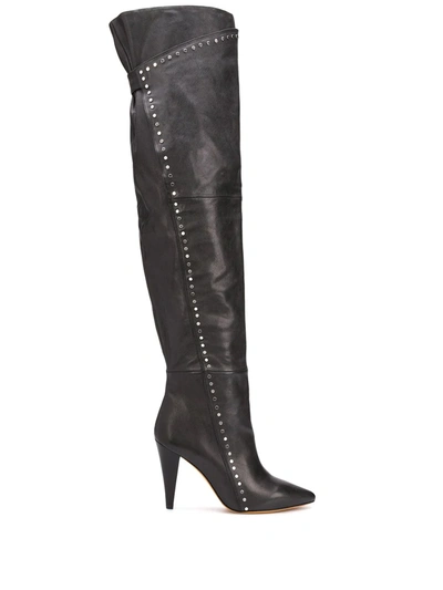 Iro Marsaba High Heels Boots In Black Leather