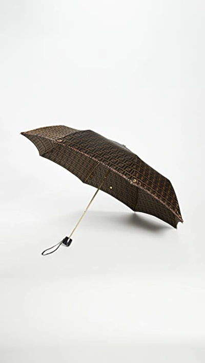 Pre-owned Fendi Brown Nylon Umbrella