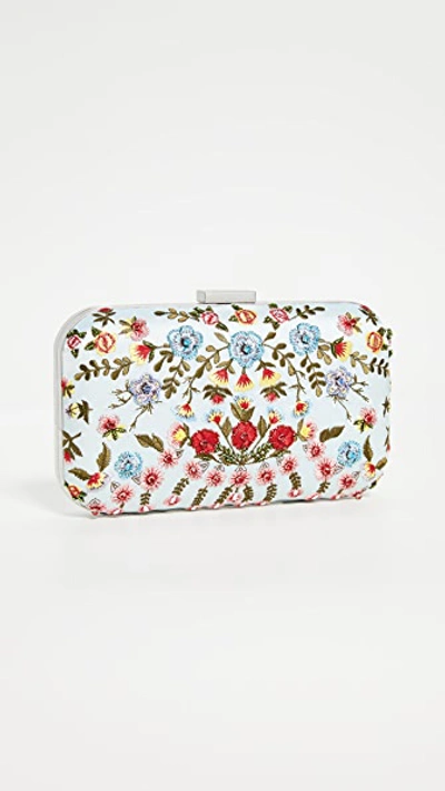 Alice And Olivia Embellished Shirley Clutch In Powder Blue