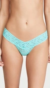 Hanky Panky Signature Lace Low Rise Thong In Bright Aqua