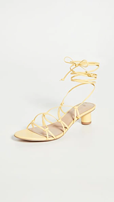 Villa Rouge Cashmere Sandals In Lemon Drop