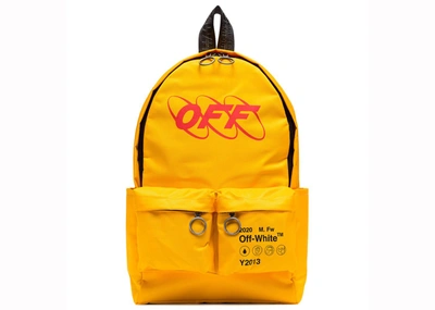 Pre-owned Off-white  Industrial Y013 Backpack Yellow Red