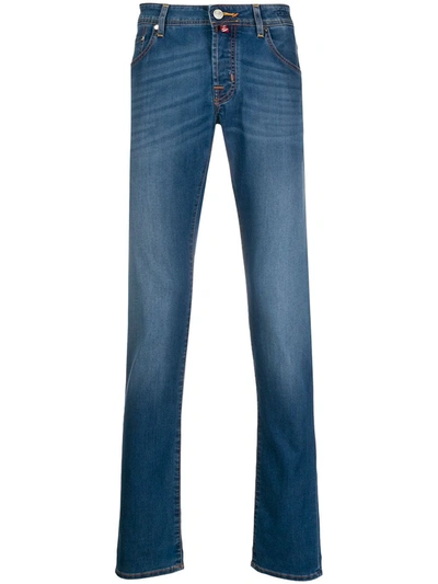 Jacob Cohen J622 Pocket Square Jeans In Blue