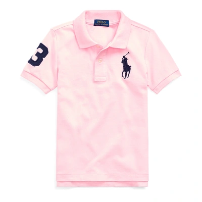 Polo Ralph Lauren Big Pony Cotton Mesh Polo Shirt In Carmel Pink