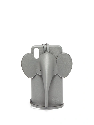 Loewe Elephant Iphone X/xs Case & Crossbody Strap In Gunmetal