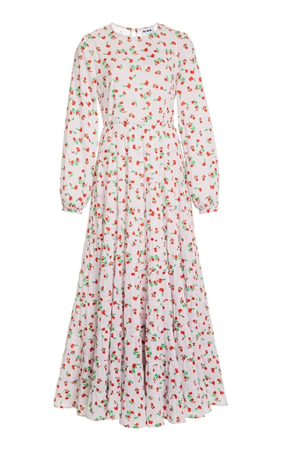 Rixo London Pip Tiered Floral-print Fil Coupé Cotton Maxi Dress