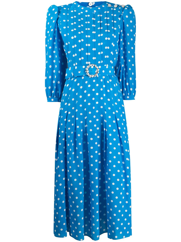 spotty silk dress