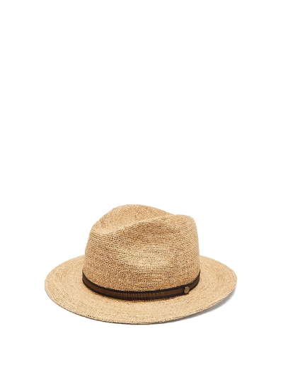 Borsalino Argentina Woven-straw Panama Hat In Beige