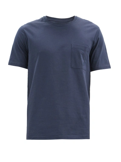 Vilebrequin Embroidered-logo Cotton-jersey T-shirt In Bleu Marine