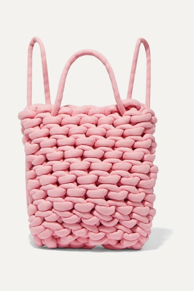 Alienina Kids' Woven Organic Cotton Backpack In Pink