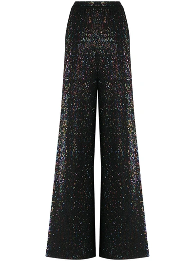 Missoni Sequined Flared Trousers In Black
