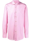 Kiton Men's Jersey Pocket Sport Shirt In Pink