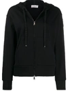 Moncler Full-zipped Hoodie In Black